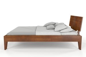 Łóżko drewniane bukowe Visby POZNAŃ / 120x200 cm, kolor orzech