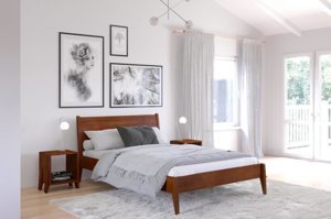 Łóżko drewniane bukowe Visby RADOM / 120x200 cm, kolor naturalny