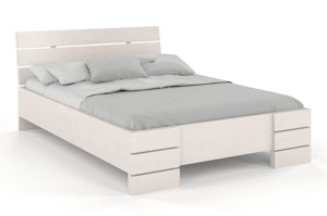 Łóżko drewniane bukowe Visby Sandemo High & LONG (długość + 20 cm) / 180x220 cm, kolor biały