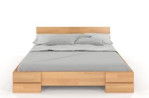 Łóżko drewniane bukowe Visby Sandemo LONG (długość + 20 cm) / 140x220 cm, kolor orzech