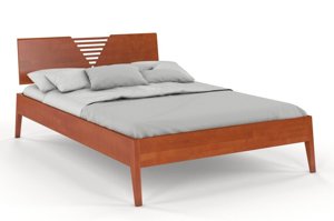Łóżko drewniane bukowe Visby WOŁOMIN / 180x200 cm, kolor orzech