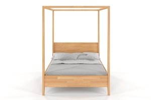 Łóżko drewniane bukowe z baldachimem Visby CANOPY / 120x200 cm, kolor naturalny