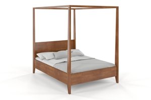 Łóżko drewniane bukowe z baldachimem Visby CANOPY / 120x200 cm, kolor naturalny