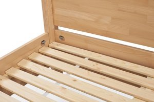 Łóżko drewniane bukowe z baldachimem Visby CANOPY / 180x200 cm, kolor orzech