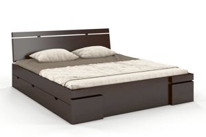 Łóżko drewniane bukowe z szufladami Skandica SPARTA Maxi & DR / 140x200 cm, kolor naturalny