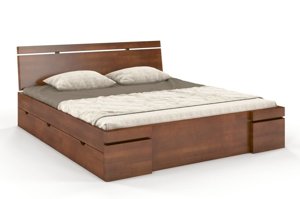 Łóżko drewniane bukowe z szufladami Skandica SPARTA Maxi & DR / 140x200 cm, kolor naturalny