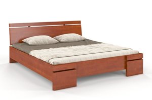 Łóżko drewniane bukowe ze skrzynią na pościel Skandica SPARTA Maxi & ST / 140x200 cm, kolor palisander