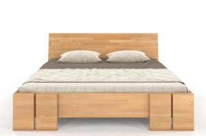 Łóżko drewniane bukowe ze skrzynią na pościel Skandica VESTRE Maxi & ST / 120x200 cm, kolor palisander