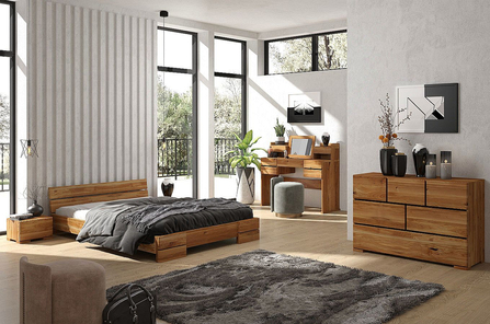 Łóżko drewniane dębowe Visby Sandemo