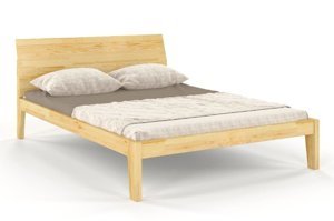Łóżko drewniane sosnowe Skandica AGAVA / 140x200 cm, kolor palisander