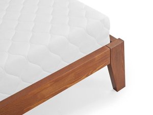 Łóżko drewniane sosnowe Skandica AGAVA / 160x200 cm, kolor palisander