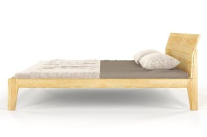 Łóżko drewniane sosnowe Skandica AGAVA / 160x200 cm, kolor palisander