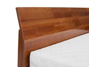 Łóżko drewniane sosnowe Skandica AGAVA / 200x200 cm, kolor orzech