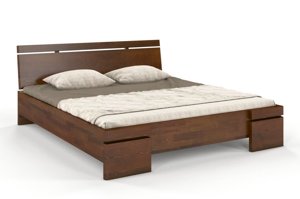 Łóżko drewniane sosnowe Skandica SPARTA Maxi / 180x200 cm, kolor orzech