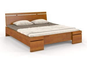 Łóżko drewniane sosnowe Skandica SPARTA Maxi / 200x200 cm, kolor palisander