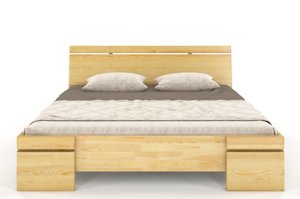 Łóżko drewniane sosnowe Skandica SPARTA Maxi & Long / 180x220 cm, kolor palisander