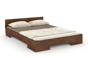 Łóżko drewniane sosnowe Skandica SPECTRUM Long (długość + 20 cm) / 200x220 cm, kolor orzech
