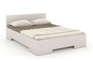 Łóżko drewniane sosnowe Skandica SPECTRUM Maxi / 200x200 cm, kolor biały