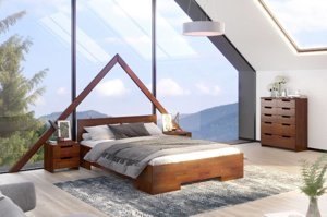 Łóżko drewniane sosnowe Skandica SPECTRUM Maxi & Long (długość + 20 cm) / 160x220 cm, kolor naturalny