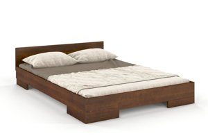 Łóżko drewniane sosnowe Skandica SPECTRUM Niskie / 140x200 cm, kolor palisander