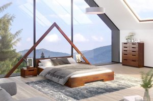 Łóżko drewniane sosnowe Skandica SPECTRUM Niskie / 90x200 cm, kolor naturalny