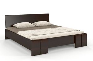 Łóżko drewniane sosnowe Skandica VESTRE Maxi / 120x200 cm, kolor orzech