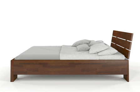 Łóżko drewniane sosnowe Visby Arhus High / 140x200 cm, kolor biały