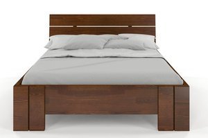 Łóżko drewniane sosnowe Visby Arhus High / 160x200 cm, kolor biały