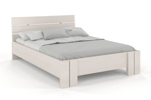 Łóżko drewniane sosnowe Visby Arhus High & BC (Skrzynia na pościel) / 160x200 cm, kolor biały