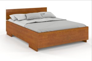 Łóżko drewniane sosnowe Visby Bergman High / 120x200 cm, kolor palisander