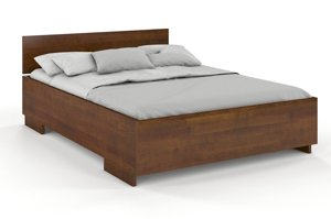 Łóżko drewniane sosnowe Visby Bergman High / 140x200 cm, kolor palisander