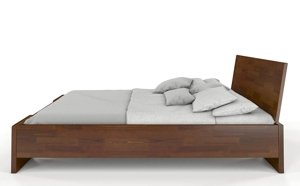 Łóżko drewniane sosnowe Visby Hessler High / 120x200 cm, kolor orzech