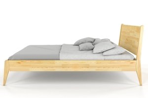 Łóżko drewniane sosnowe Visby RADOM / 120x200 cm, kolor orzech