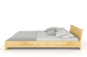 Łóżko drewniane sosnowe Visby Sandemo / 120x200 cm, kolor palisander