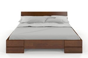 Łóżko drewniane sosnowe Visby Sandemo / 160x200 cm, kolor biały