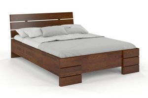 Łóżko drewniane sosnowe Visby Sandemo High / 200x200 cm, kolor naturalny