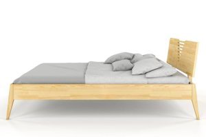 Łóżko drewniane sosnowe Visby WOŁOMIN / 120x200 cm, kolor palisander
