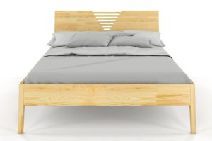 Łóżko drewniane sosnowe Visby WOŁOMIN / 140x200 cm, kolor biały