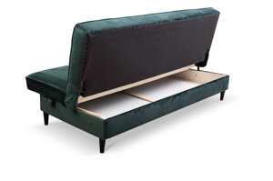Nowoczesna sofa VAIANA w skandynawskim stylu z funkcją spania i pojemnikiem na pościel