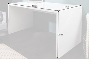 Nowoczesne białe biurko FAST TRADE / 120x60 cm