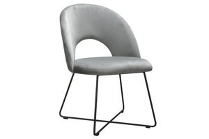 Nowoczesne krzesło tapicerowane ALTA na metalowych nogach