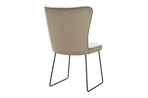 Nowoczesne krzesło tapicerowane PONTE U na metalowych nogach