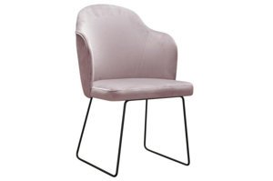 Nowoczesne krzesło tapicerowane SAMSON U na metalowych nogach