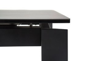 Nowoczesny rozkładany stół ALMARAZ z ceramicznym blatem na metalowych nogach / 180-240 x 95 cm