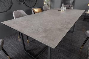 Stół SYMBIOSE z blatem w kolorze betonu / 200x100 cm