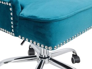 Tapicerowane krzesło biurowe VICTORIAN niebieskie