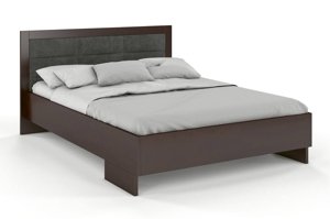 Tapicerowane łóżko drewniane - bukowe Visby KALMAR High & Long (długość + 20 cm)