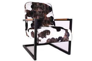 Wygodny tapicerowany fotel URBAN / tkanina krowa