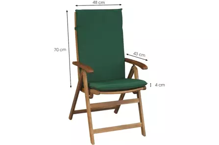 Zielona poduszka SINTRA na krzesło ogrodowe